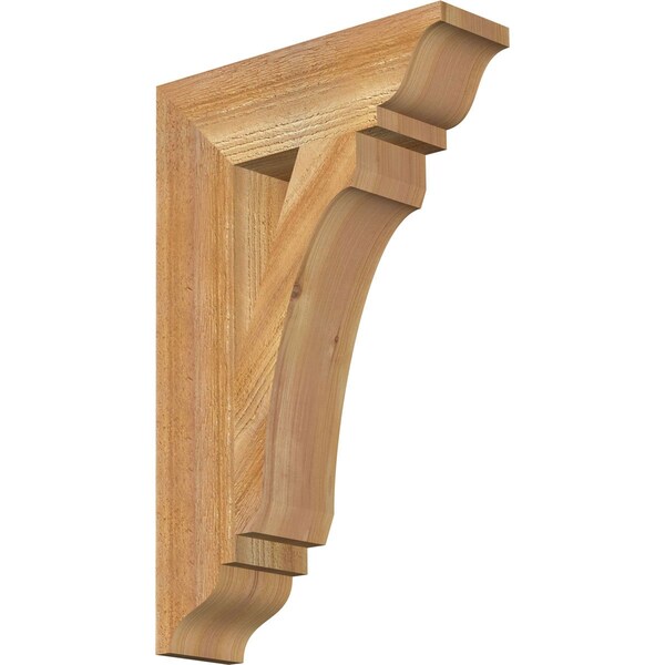 Ekena Millwork Legacy Traditional Rough Sawn Bracket, Western Red Cedar, 4"W x 14"D x 22"H BKT04X14X22LEC01RWR - main